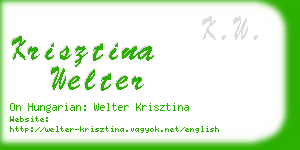 krisztina welter business card